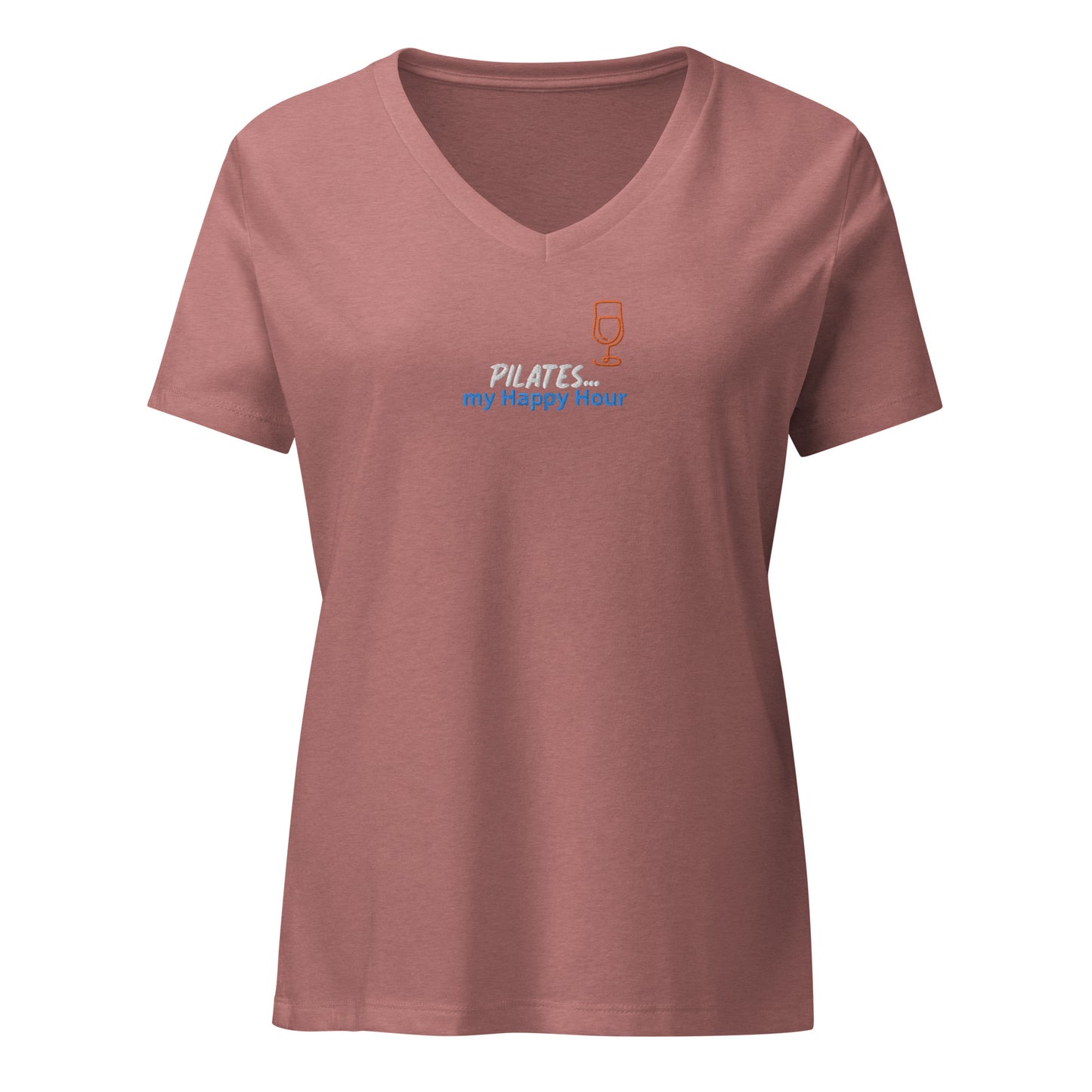 Pilates Hot-T's Women’s Relaxed V-neck T-shirt Happy Hour
