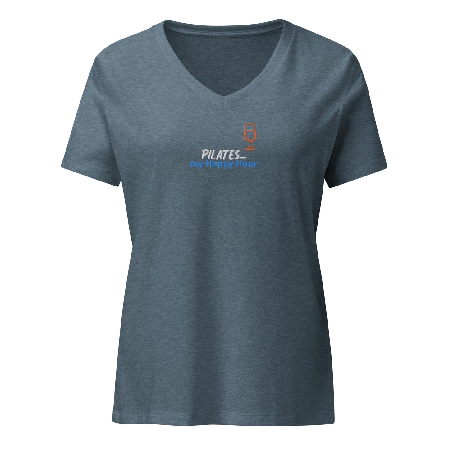 Pilates Hot-T's Women’s Relaxed V-neck T-shirt Happy Hour