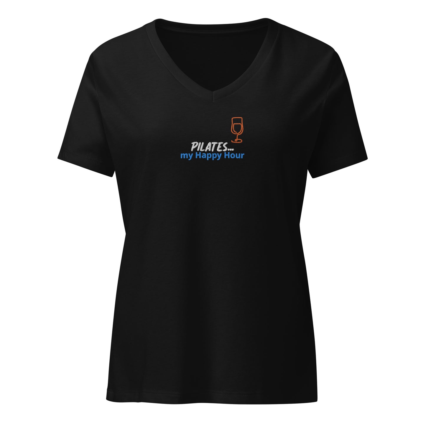 Pilates Hot-T's Women’s Relaxed V-neck T-shirt Happy Hour