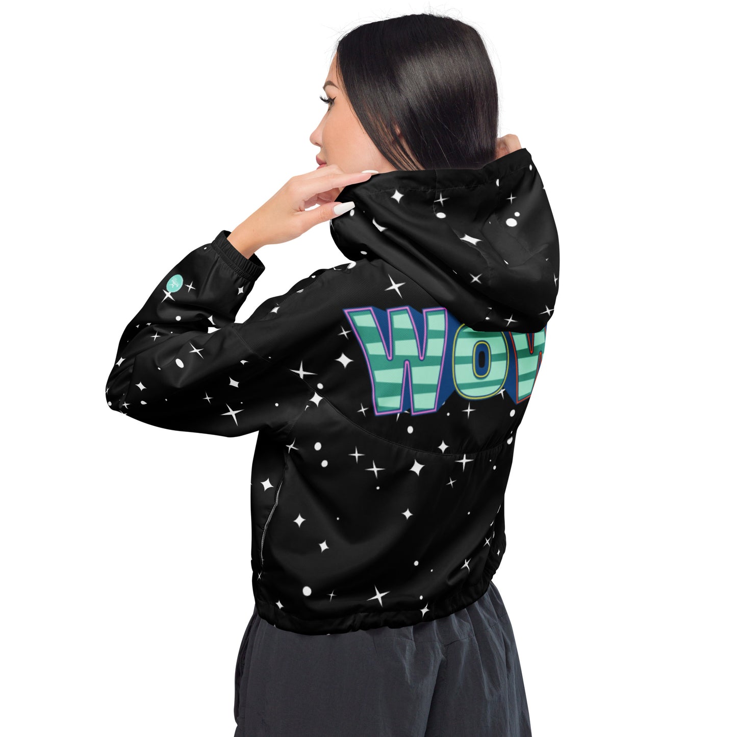 Pilates Hot-T's Stylish Women’s cropped Windbreaker 'WOW'