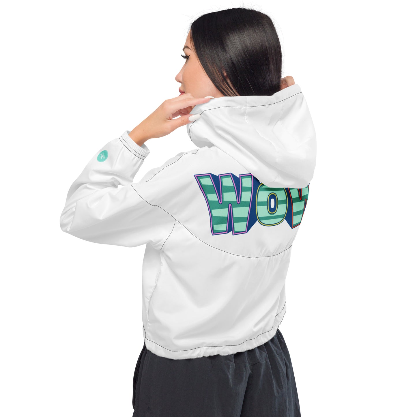 Pilates Hot-T's Stylish Women’s cropped Windbreaker 'WOW'