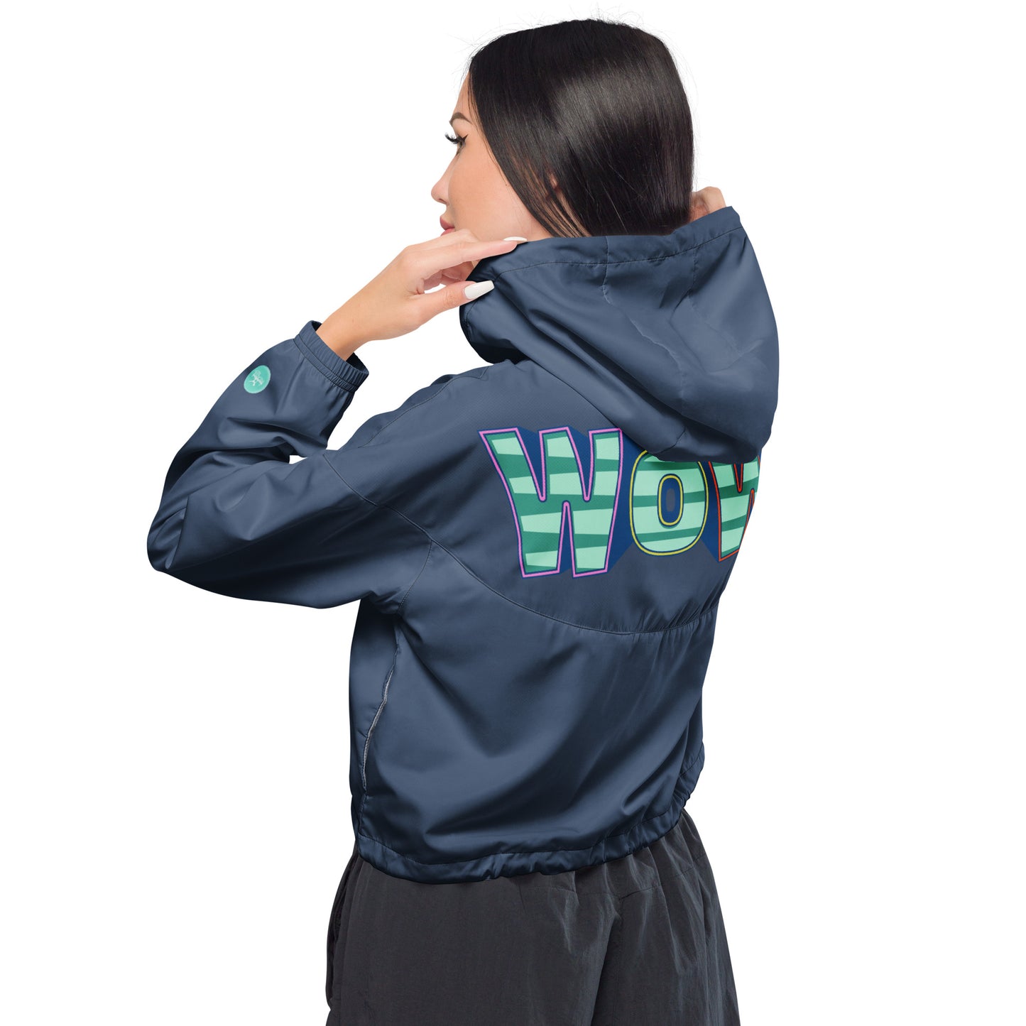 Pilates Hot-T's Stylish Women’s cropped Windbreaker 'WOW'