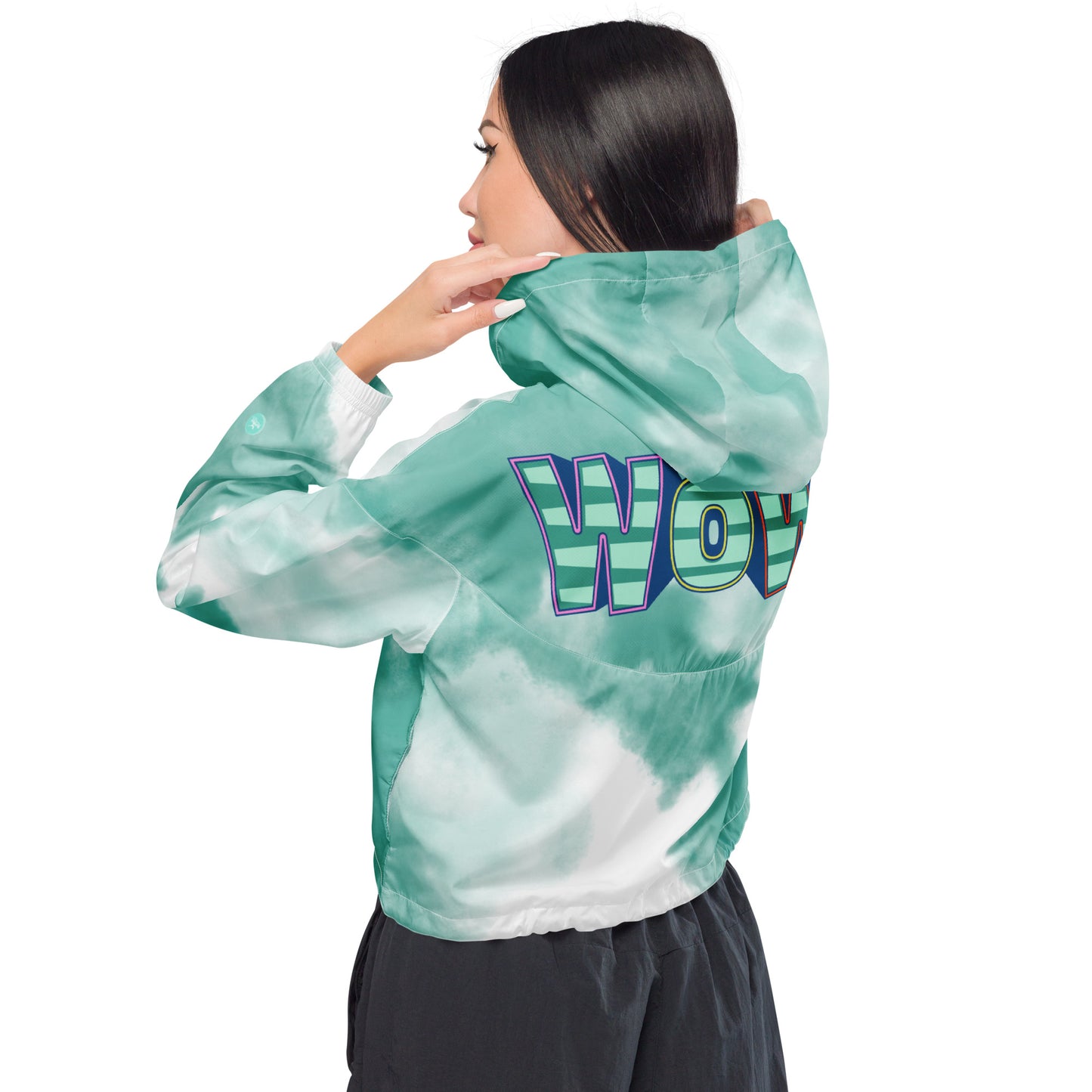 Pilates Hot-T's Stylish Women’s cropped Windbreaker 'WOW'