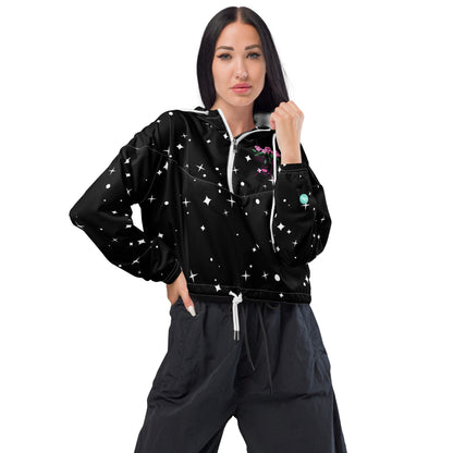 Pilates Hot-T's Stylish Women’s cropped Windbreaker 'WOW'