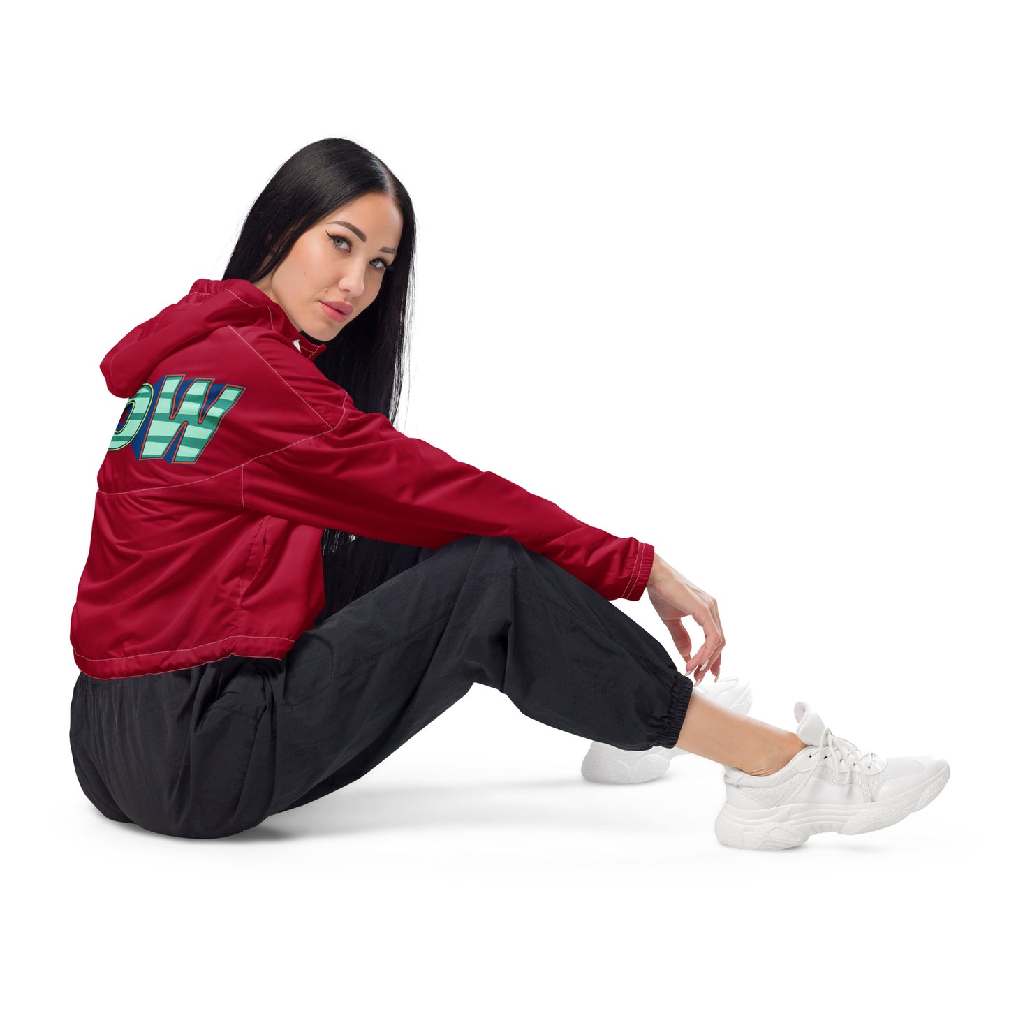 Pilates Hot-T's Stylish Women’s cropped Windbreaker 'WOW'