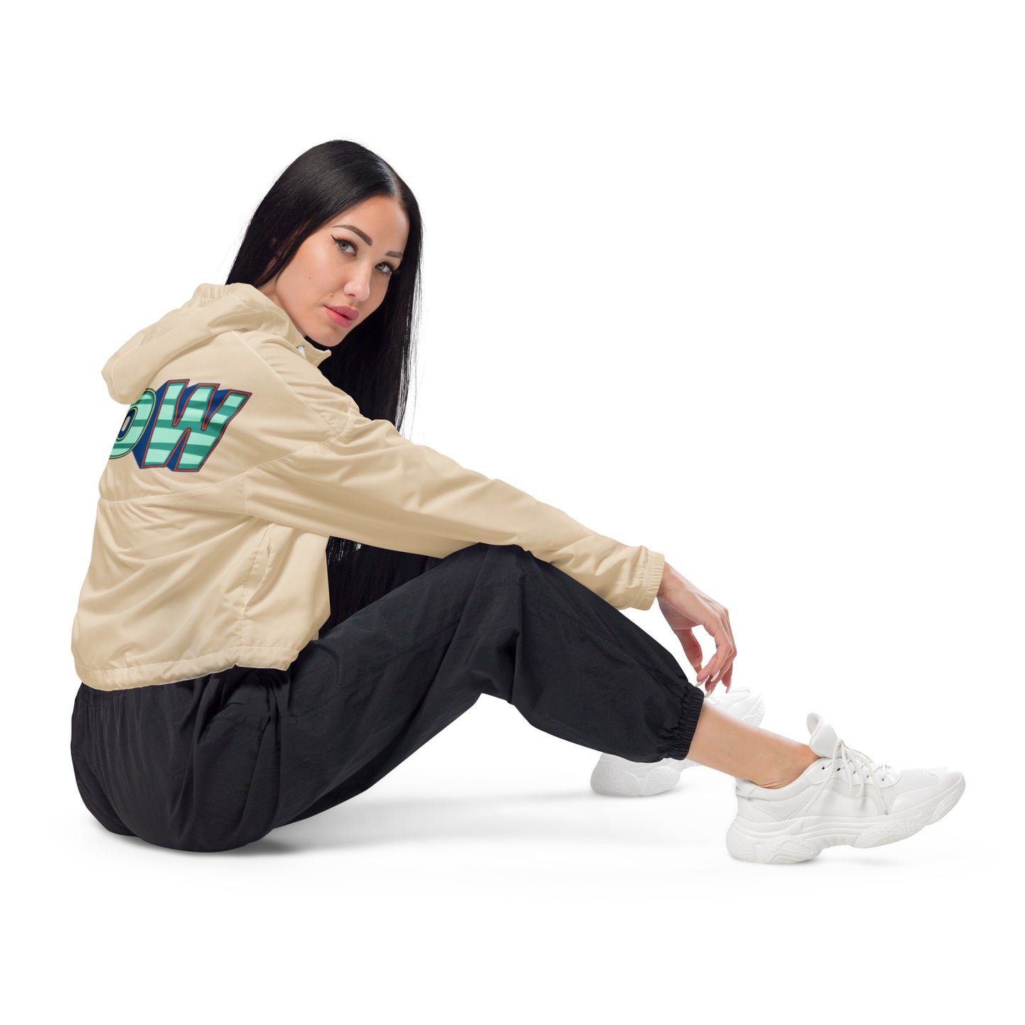 Pilates Hot-T's Stylish Women’s cropped Windbreaker 'WOW'