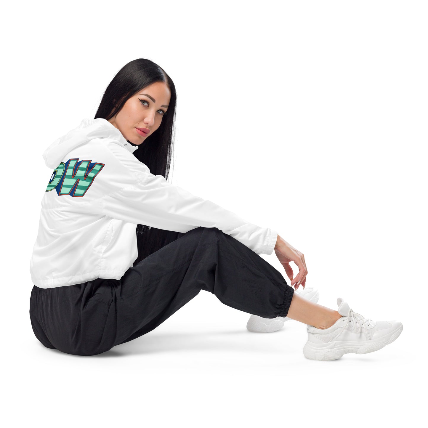 Pilates Hot-T's Stylish Women’s cropped Windbreaker 'WOW'