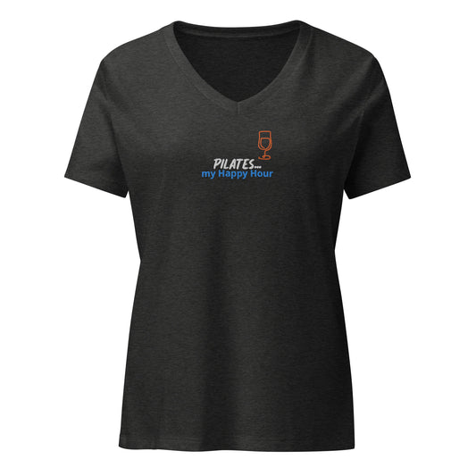 Pilates Hot-T's Women’s Relaxed V-neck T-shirt Happy Hour