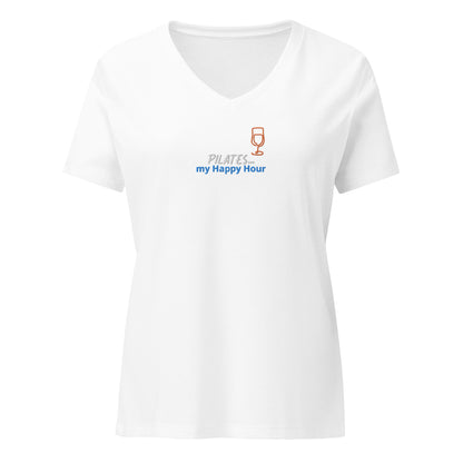 Pilates Hot-T's Women’s Relaxed V-neck T-shirt Happy Hour